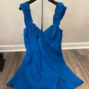 SOLD Free People Indigo Blue Ruffle Strap Dress